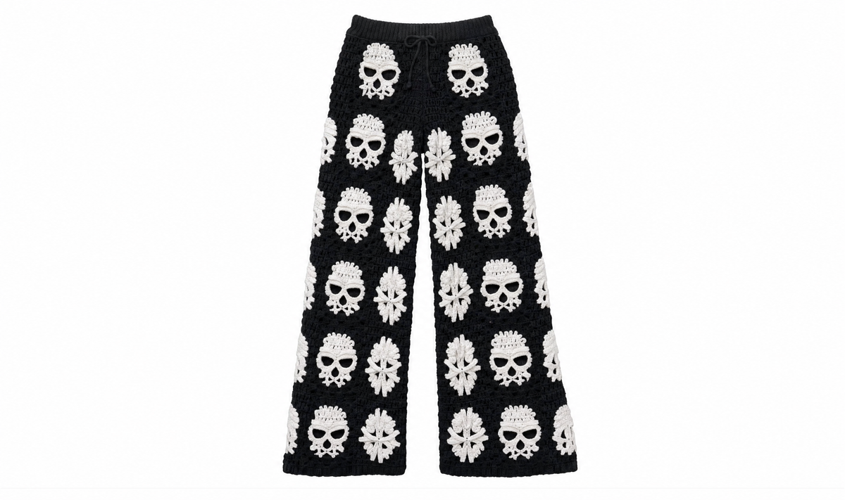 SKULL CROCHET PANTS